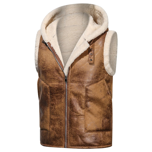 Jack Anthony Shearling Leather Vest