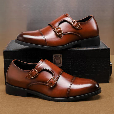 Dan Anthony Leather Monk Shoes