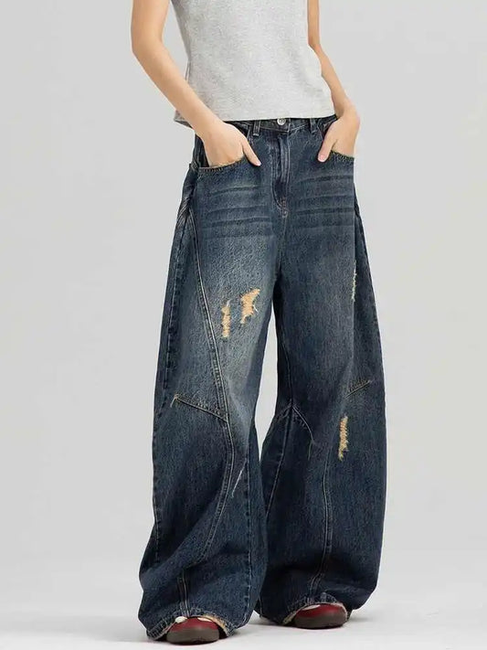 Clara Woods Wide Leg Denim Trousers