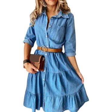 Emma Laurel Denim Shirt Dress