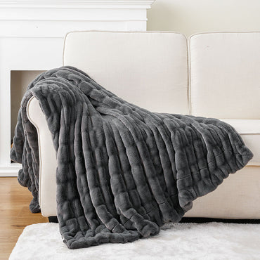Imitation Rabbit Fur Blanket Throw