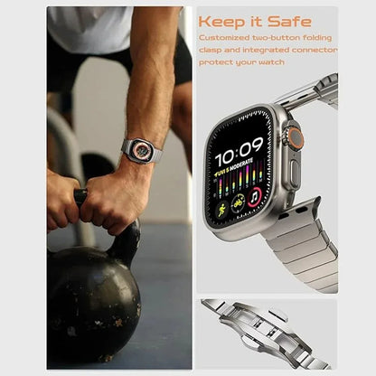 Renzo Stainless Steel Link Apple Watch Band
