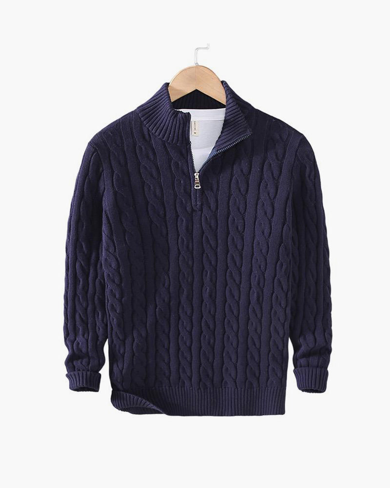 St. Vincent Zipped Cable Sweater