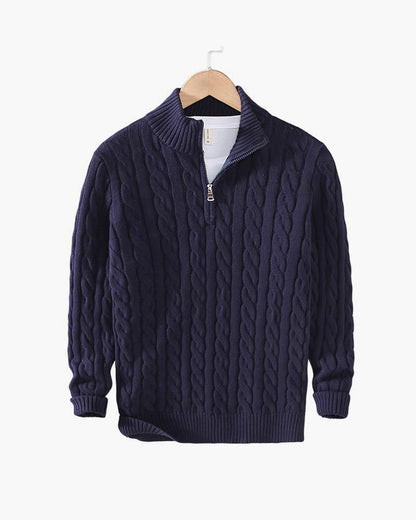 St. Vincent Zipped Cable Sweater