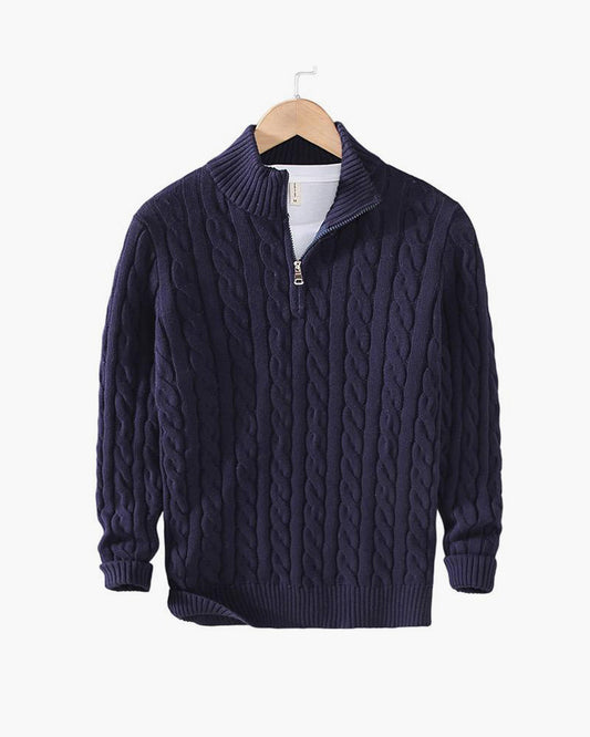 St. Vincent Zipped Cable Sweater