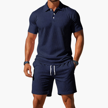 Marcus Waffle Knit Polo Set