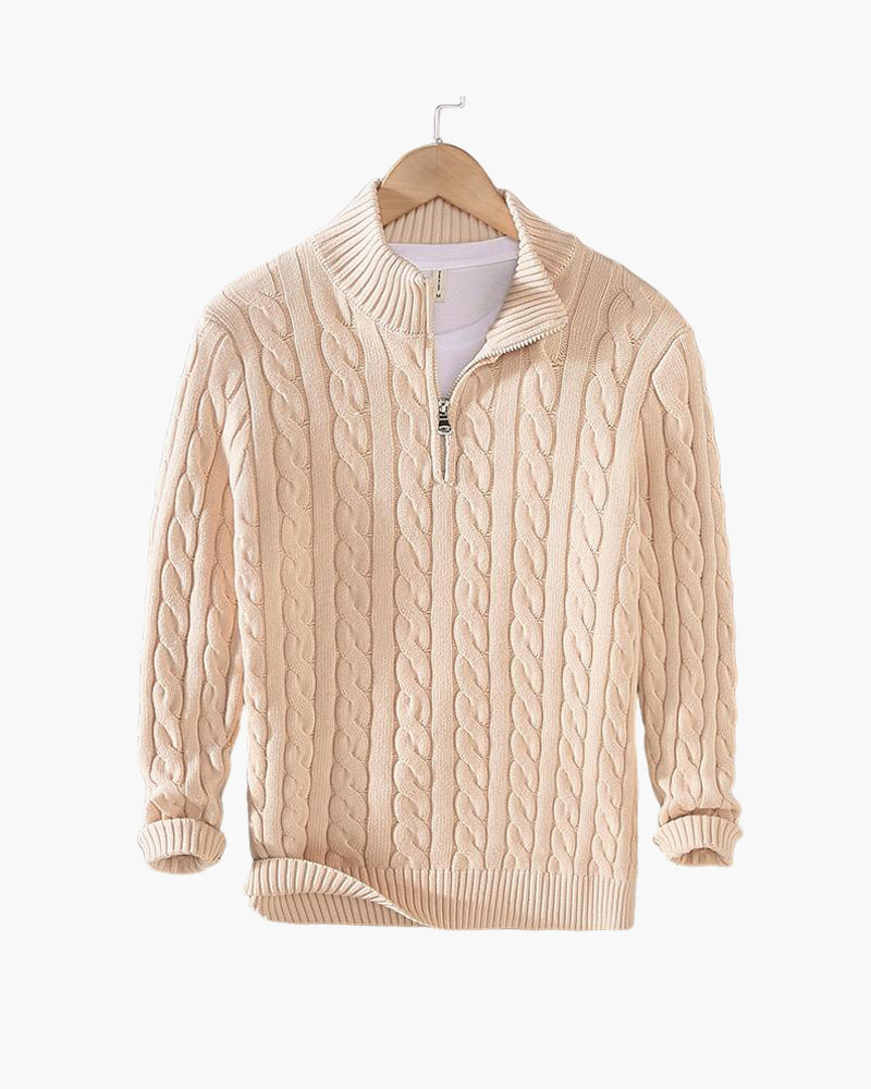 St. Vincent Zipped Cable Sweater