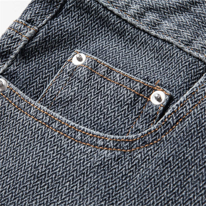 Dan Anthony Herringbone Denim Shorts