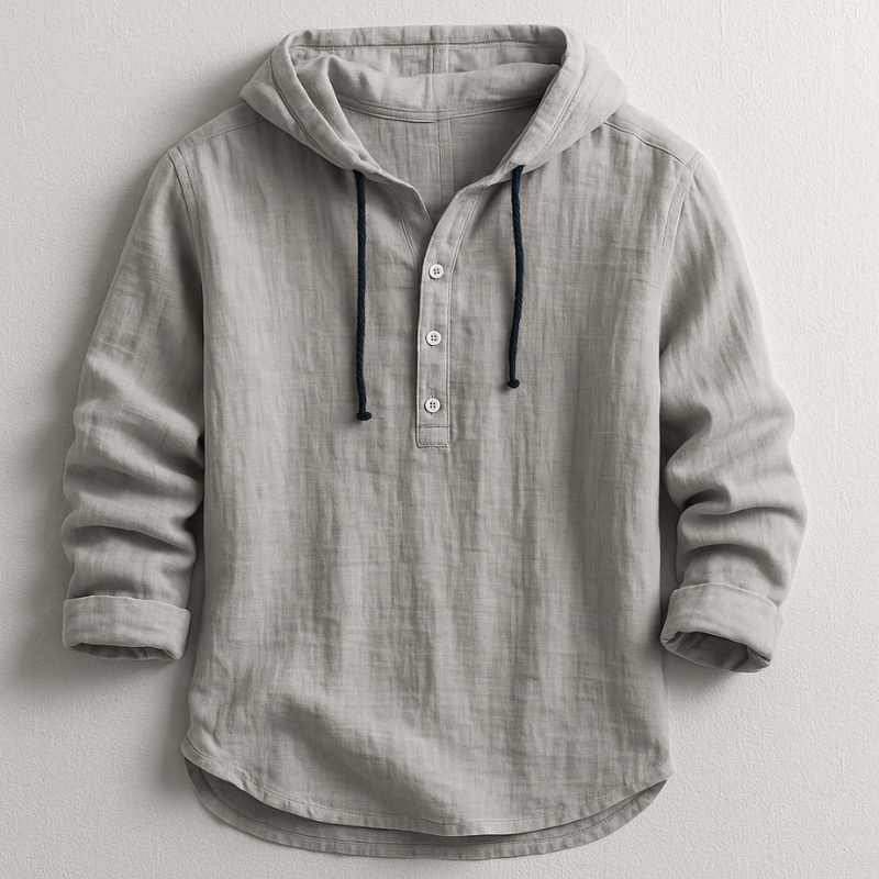 Mason Linen Hooded Shirt