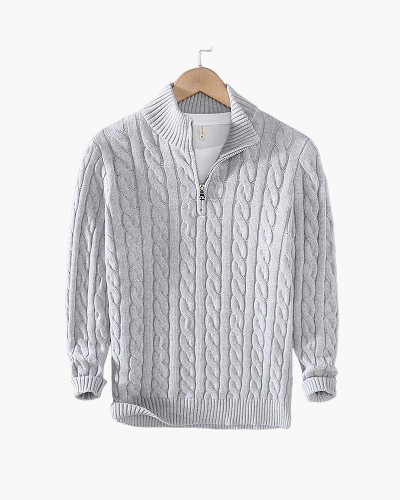 St. Vincent Zipped Cable Sweater