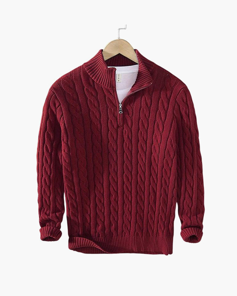 St. Vincent Zipped Cable Sweater