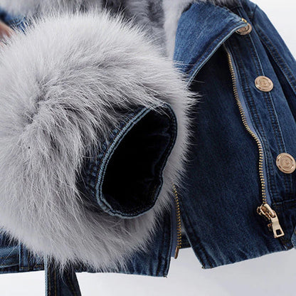 Luna Rose Cropped Denim Coat