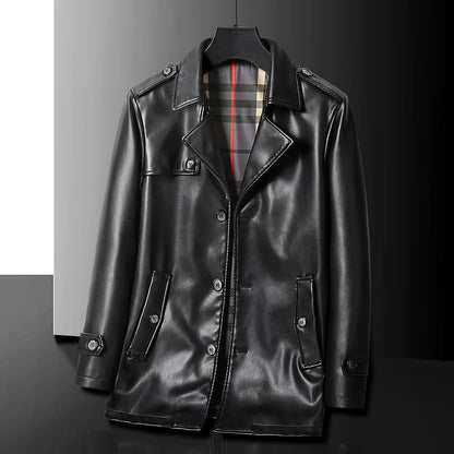 Dave Harrington Mid Length Leather Jacket