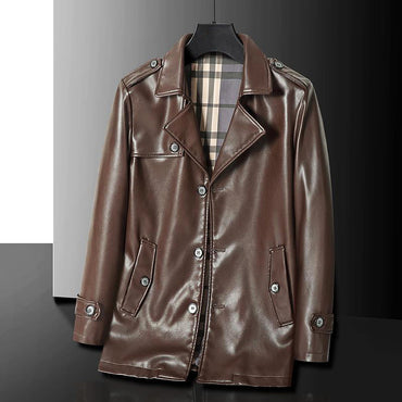 Dave Harrington Mid Length Leather Jacket