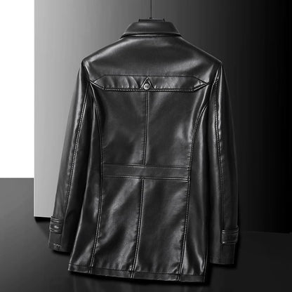 Dave Harrington Mid Length Leather Jacket