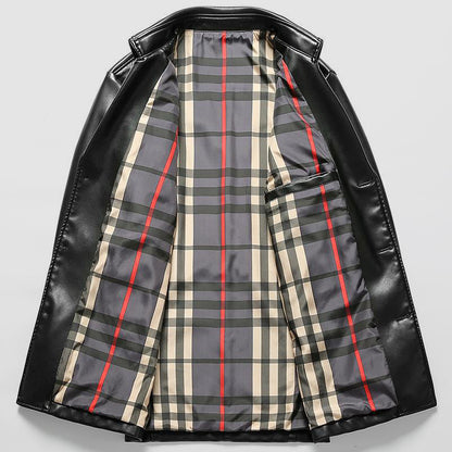 Dave Harrington Mid Length Leather Jacket