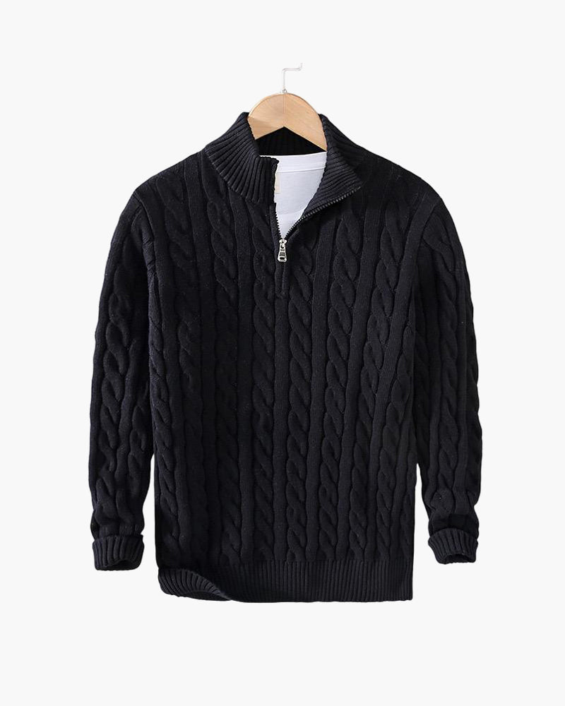 St. Vincent Zipped Cable Sweater