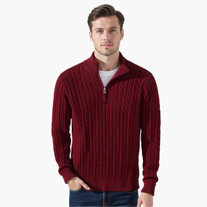 St. Vincent Zipped Cable Sweater