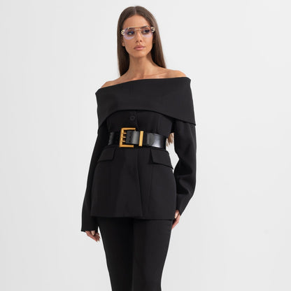 Noir Authority Blazer Black
