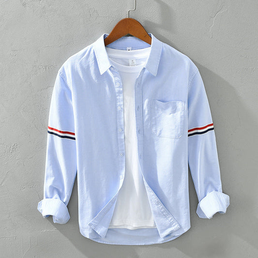 Ethan Cole Striped Cotton Shirt
