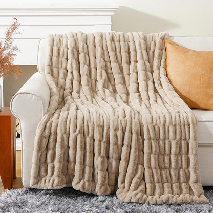 Imitation Rabbit Fur Blanket Throw