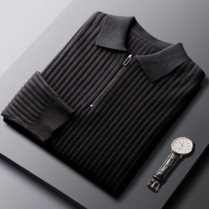 Florence Ribbed Polo Sweater