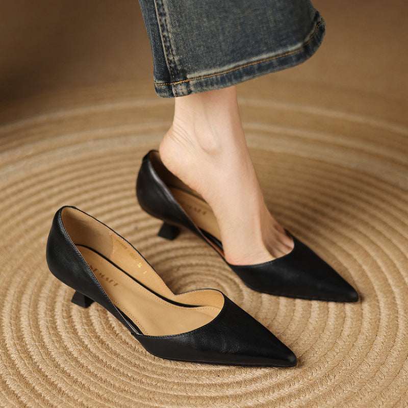 Cara Madson Genuine Leather Heels