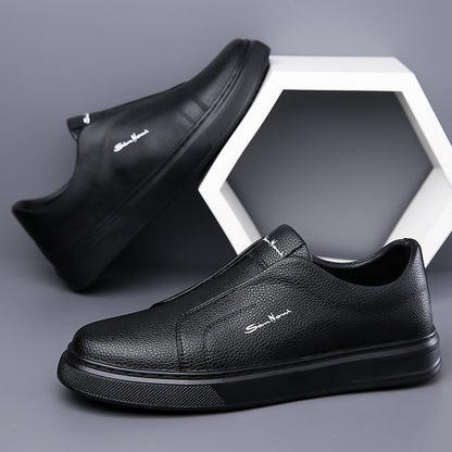 Logan Pierce Leather Sneakers
