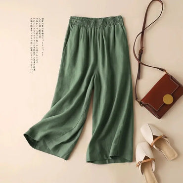 Theresa Wide-leg Linen Pants