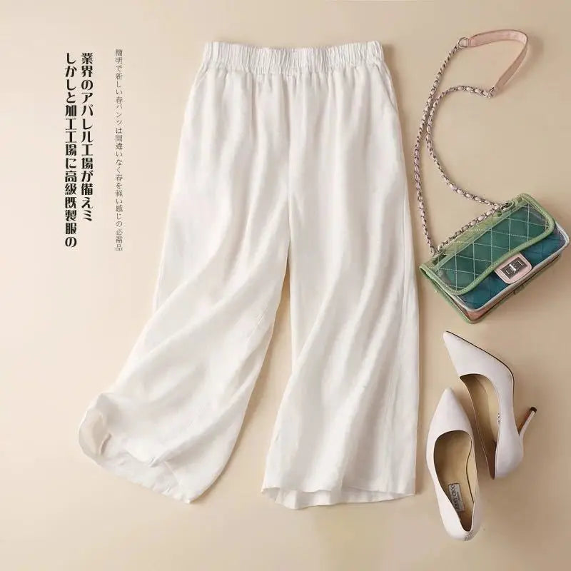 Theresa Wide-leg Linen Pants