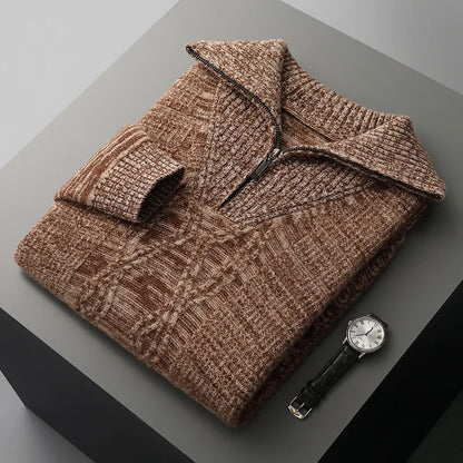 Graham Wells Half-Zip Wool Sweater
