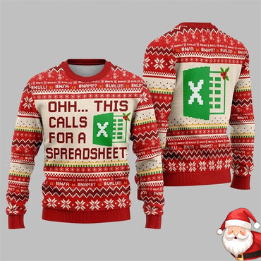 Funny Spreadsheet Sweater for Christmas