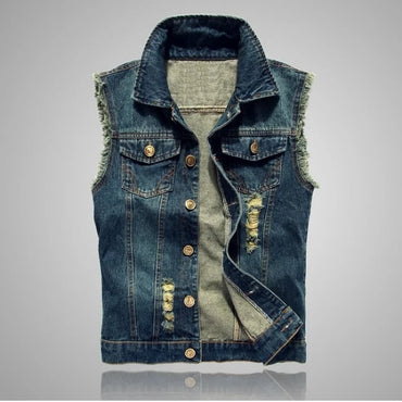 Tom Pierson Distressed Denim Vest