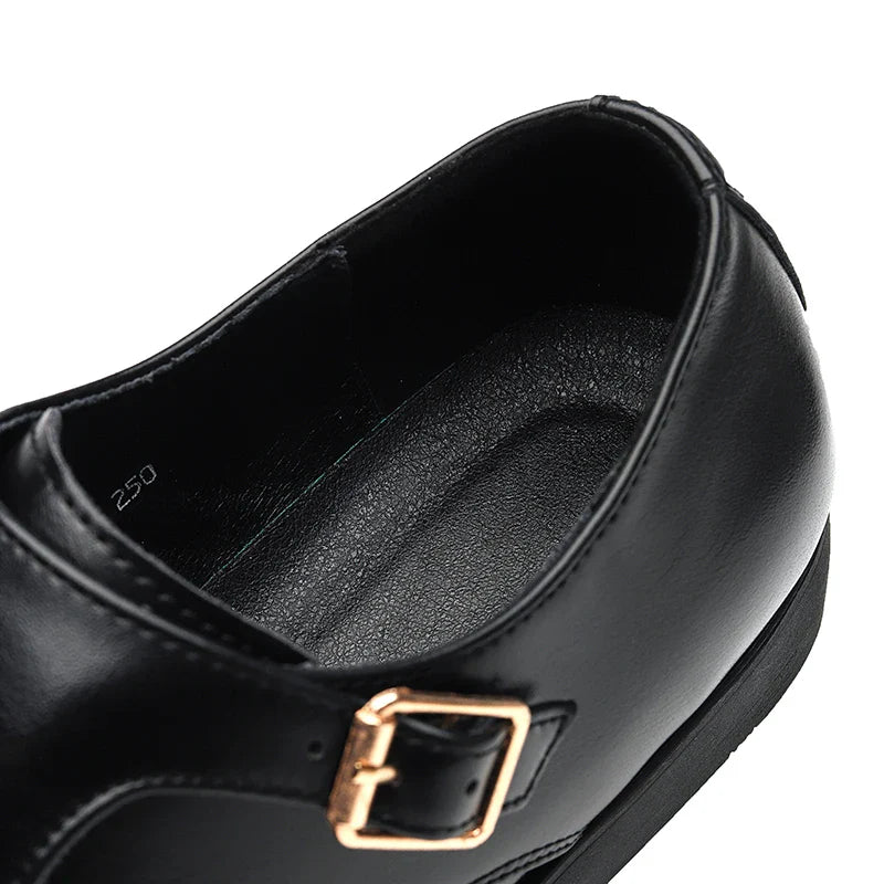 Dan Anthony Leather Monk Shoes