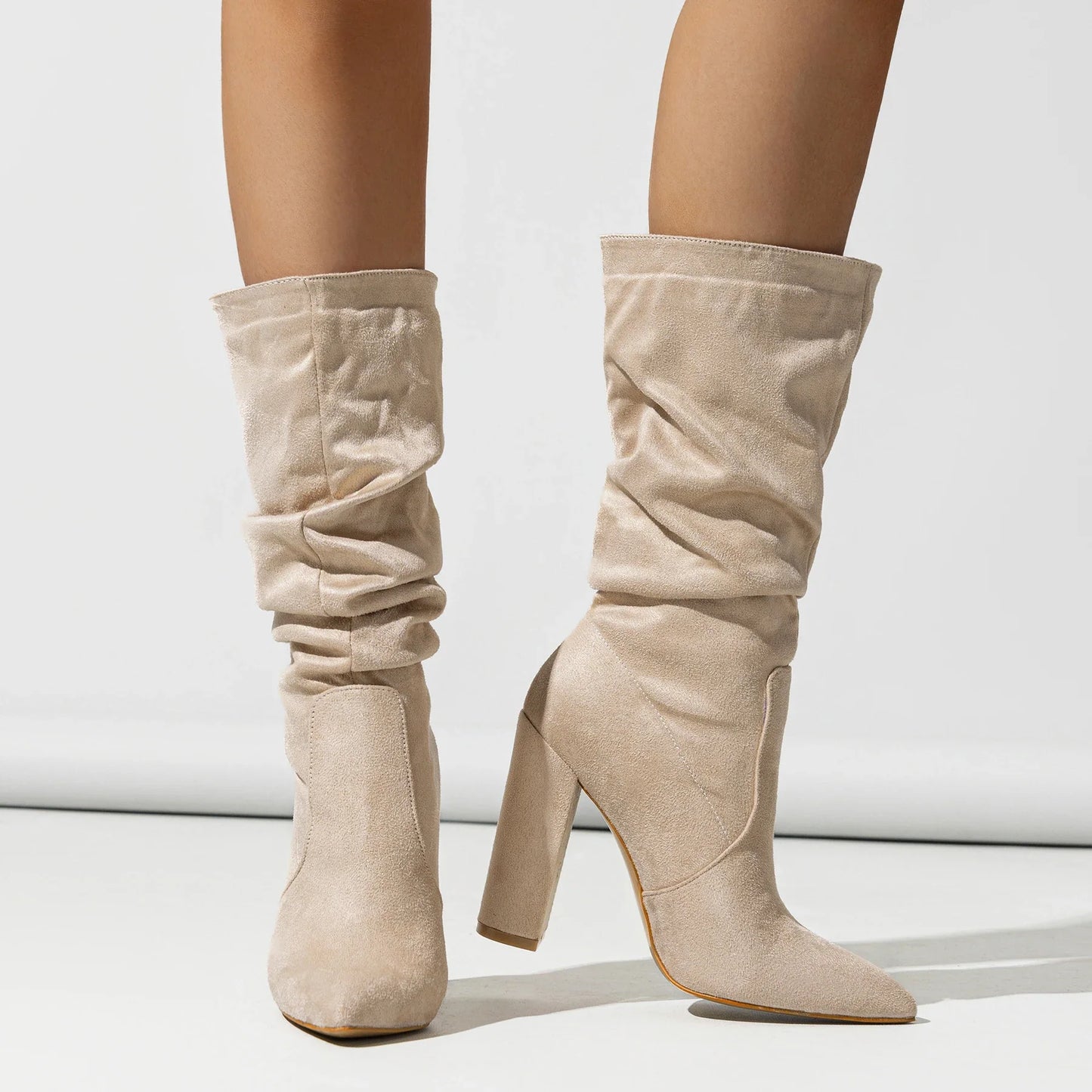 Camille High-Heel Suede Boots