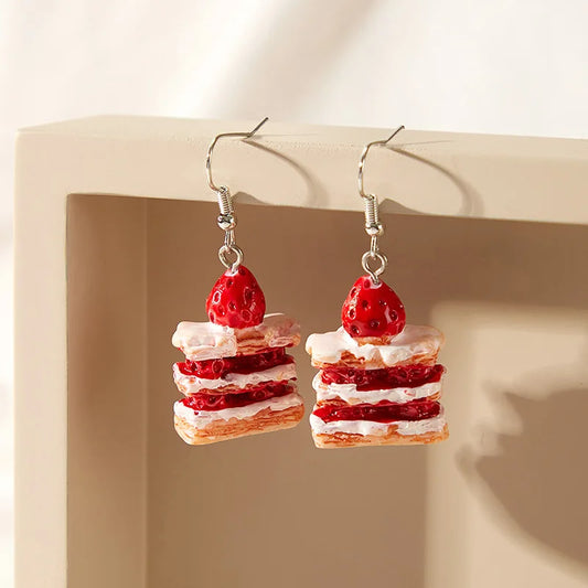 Strawberry Cake Earrings