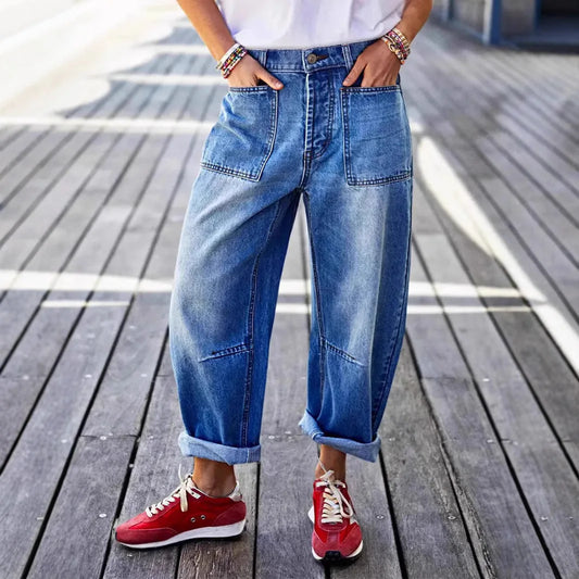 Helga Elastic Wide Leg Jeans