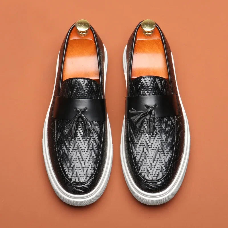 Logan Pierce Leather Loafers