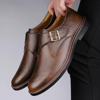 Marc Don Leather Monk Shoes