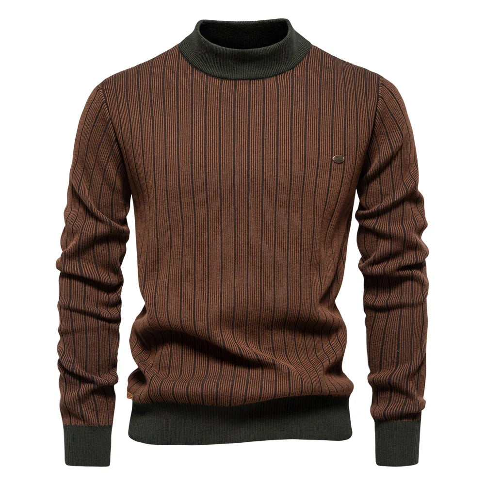Ethan Cole Striped Cotton Sweater