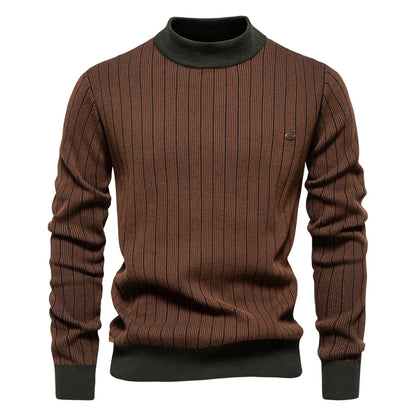 Ethan Cole Striped Cotton Sweater