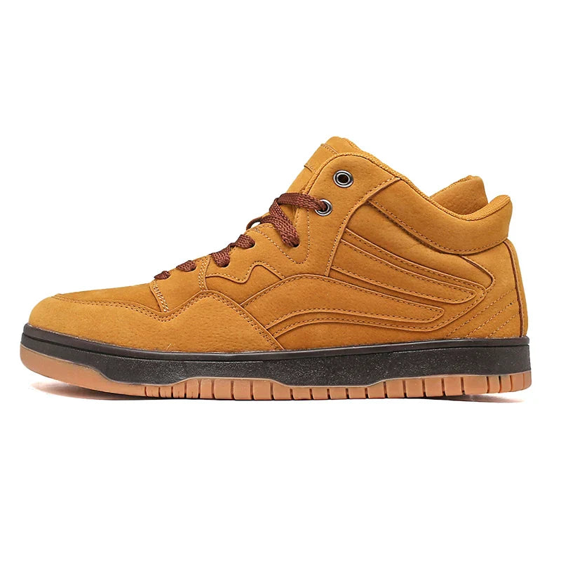 Henry Collins Mid-Top Leather Sneakers