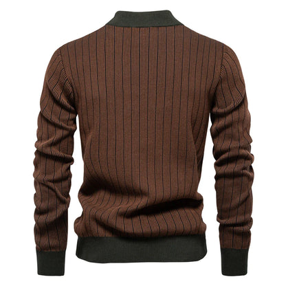 Ethan Cole Striped Cotton Sweater