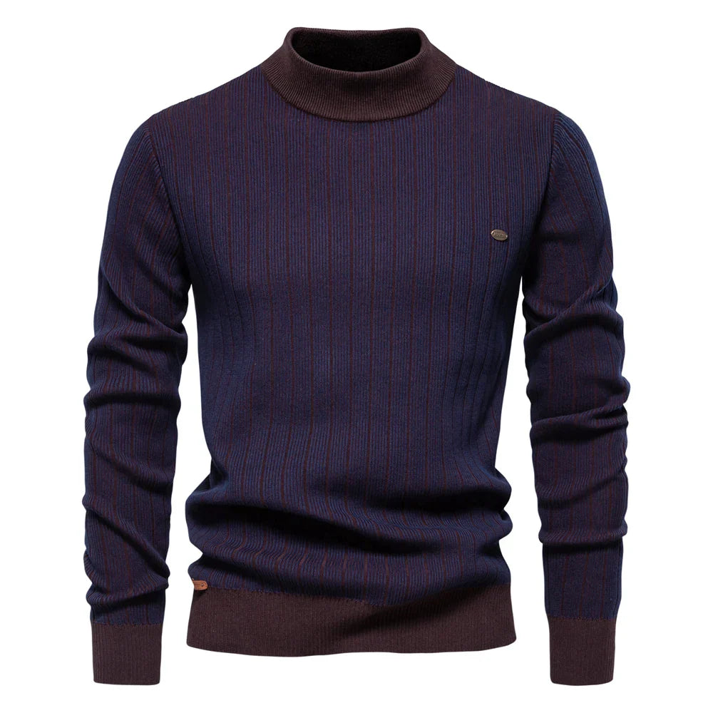 Ethan Cole Striped Cotton Sweater