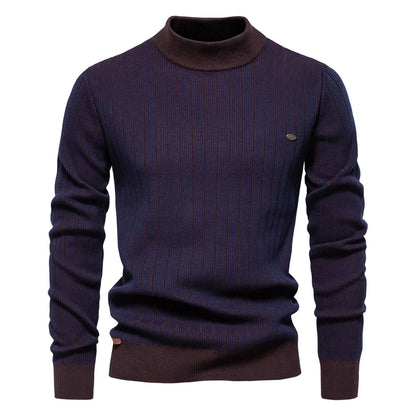 Ethan Cole Striped Cotton Sweater