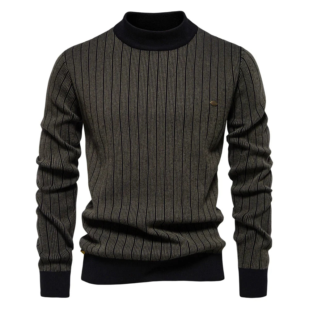 Ethan Cole Striped Cotton Sweater