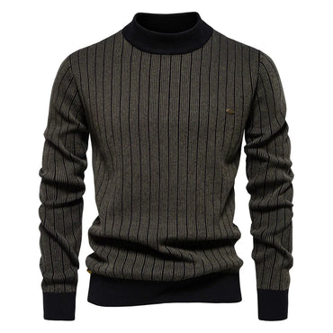 Ethan Cole Striped Cotton Sweater