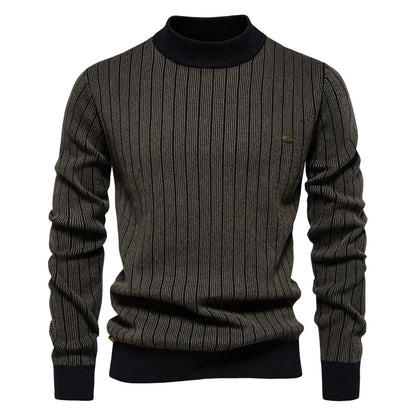 Ethan Cole Striped Cotton Sweater