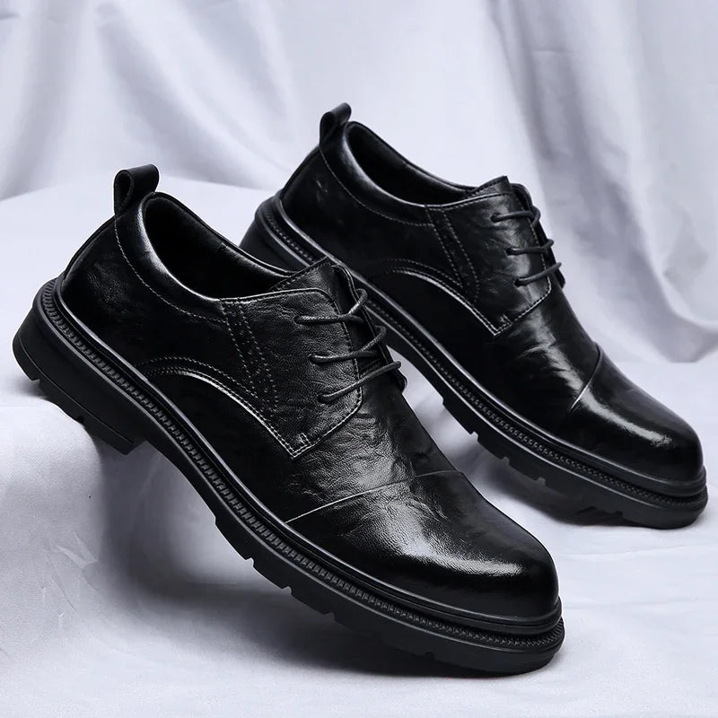 Henry Collins Leather Derby Shoes