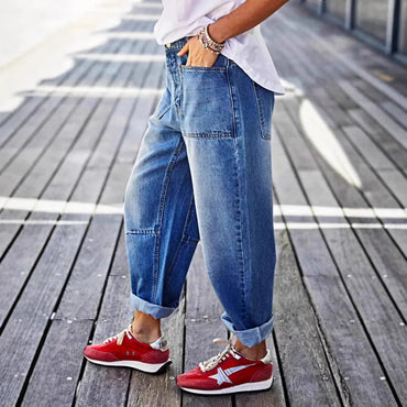 Helga Elastic Wide Leg Jeans
